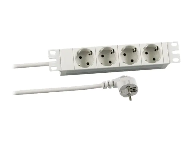 Bachmann Koop PROFIversal - Steckdosenleiste (Rack - einbaufähig) - Wechselstrom 250 V - Eingabe, Eingang power CEE 7/7 - Ausgangsanschlüsse: 4 (power CEE 7/3) ESP.72K