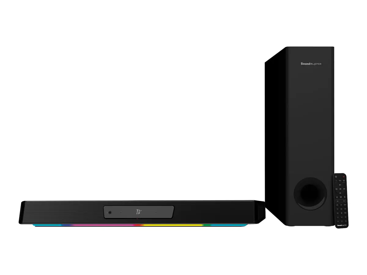 Creative Sound Blaster Katana V2X - Soundleistensystem - für PC - 2.1-Kanal - kabellos - Bluetooth - App-gesteuert - USB - 90 Watt (Gesamt) - Schwarz