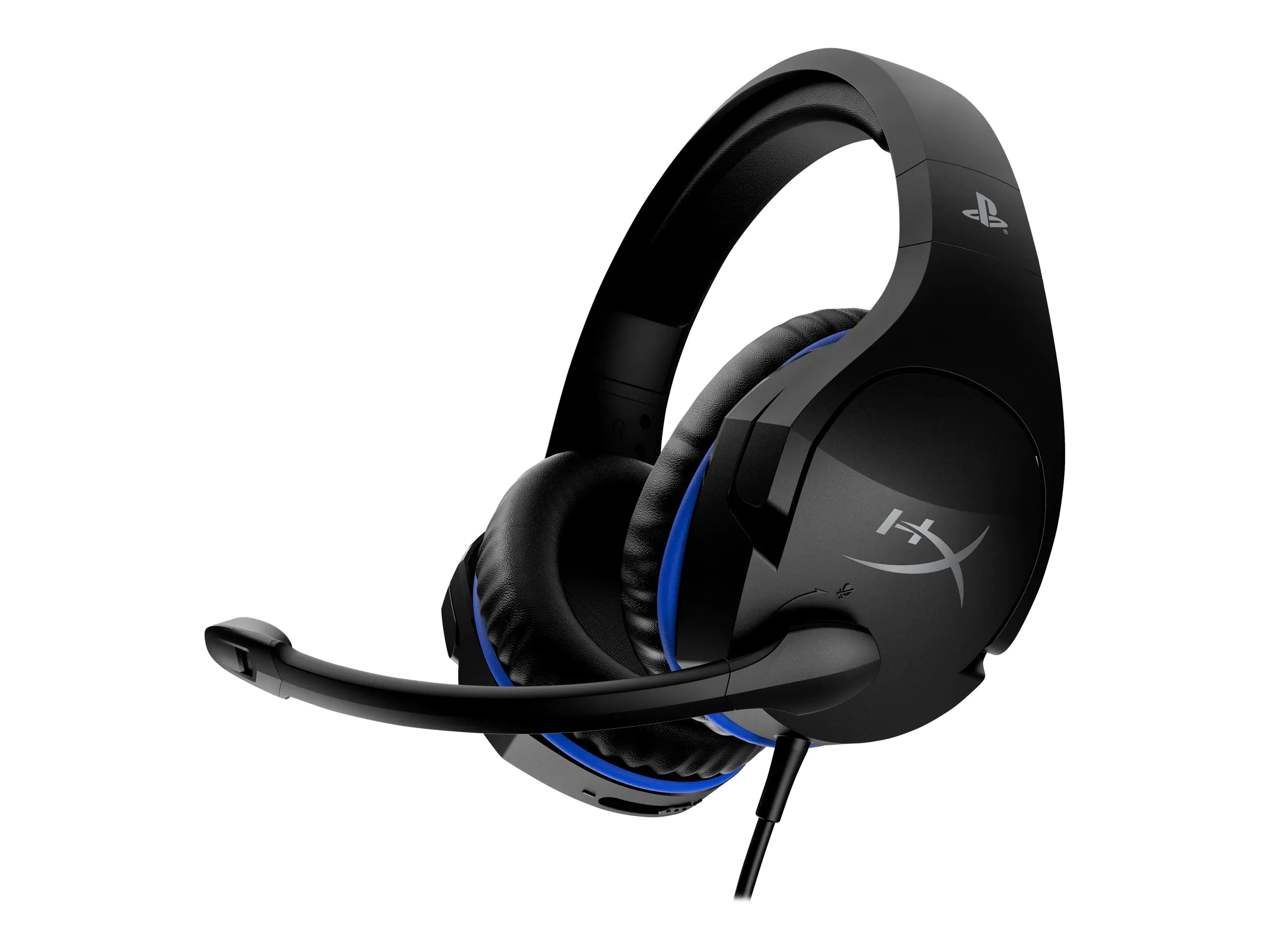 HyperX Cloud Stinger - Gaming - Headset - ohrumschließend - kabelgebunden - 3,5 mm Stecker - Schwarz, Blau - für Sony PlayStation 4, Sony PlayStation 5