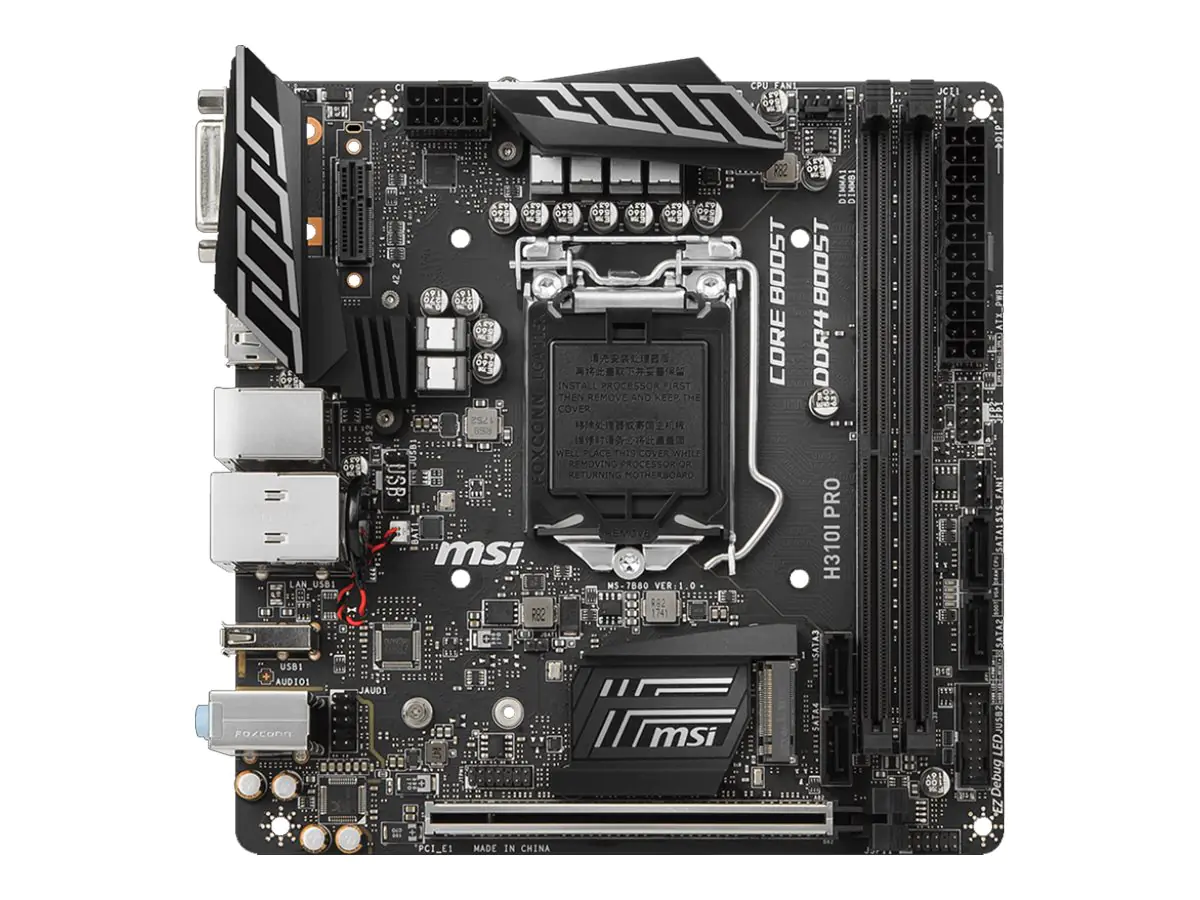 MSI H310I PRO - Motherboard - Mini-ITX - LGA1151 Socket - H310 Chipsatz - USB 3.1 Gen 1 - Gigabit