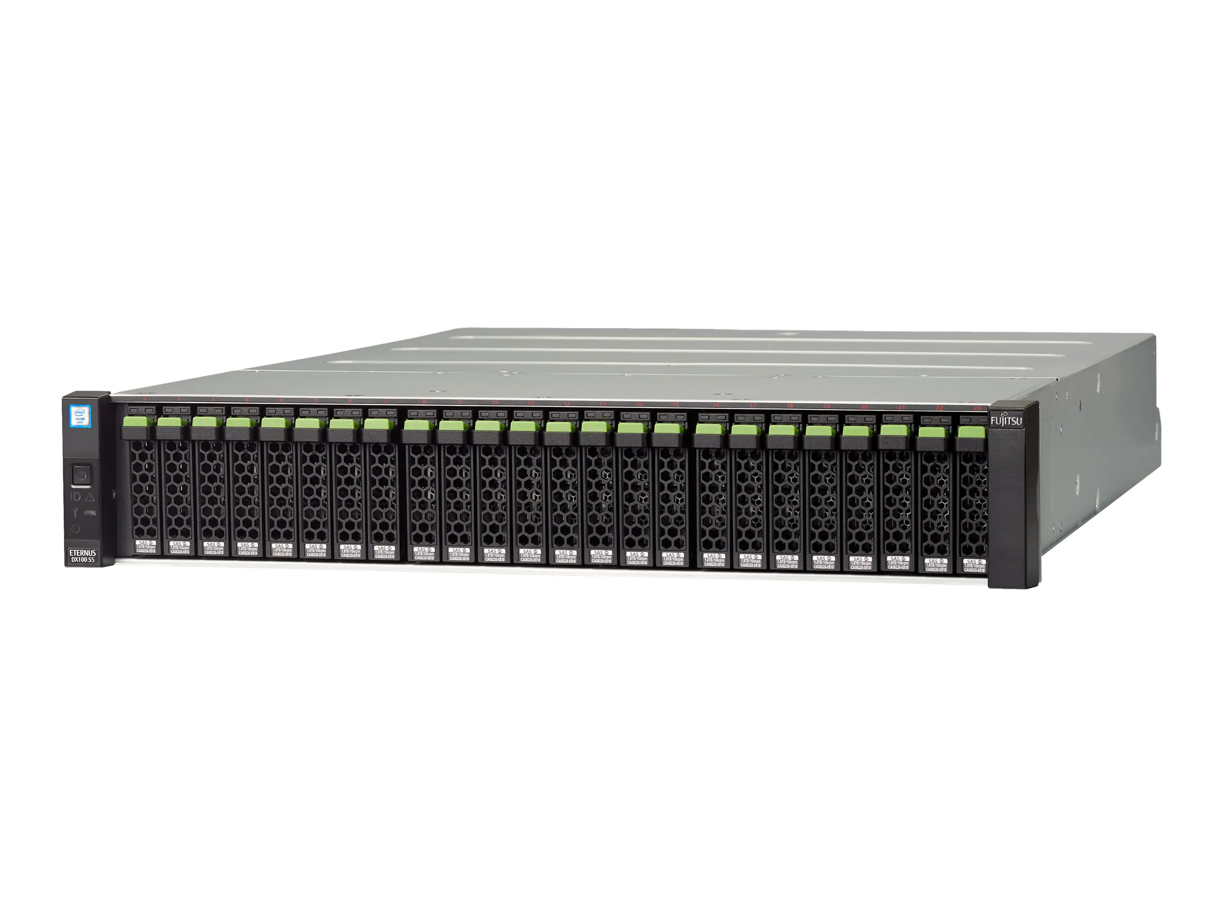 Fujitsu ETERNUS DX 100 S5 - NAS-Server - 24 Schächte - 3.6 TB - Rack - einbaufähig - SAS 12Gb/s - HDD 1.8 TB x 2 - RAID RAID 0, 1, 5, 6, 10, 50 - 16Gb Fibre Channel - 2U