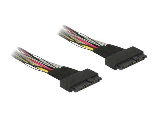 Delock - Internes SAS-Kabel - U.2 (SFF-8639) (W) zu U.2 (SFF-8639) (W) - 50 cm - Schwarz