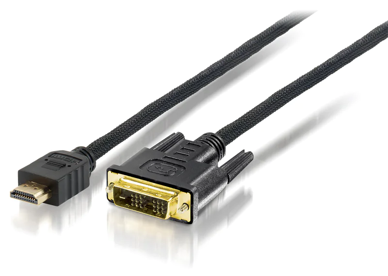equip - Adapterkabel - Single Link - HDMI männlich zu DVI-D männlich - 2 m - Dreifachisolierung - Schwarz equip - Adapterkabel - Single Link - HDMI männlich zu DVI-D männlich - 2 m - Dreifachisolierung - Schwarz