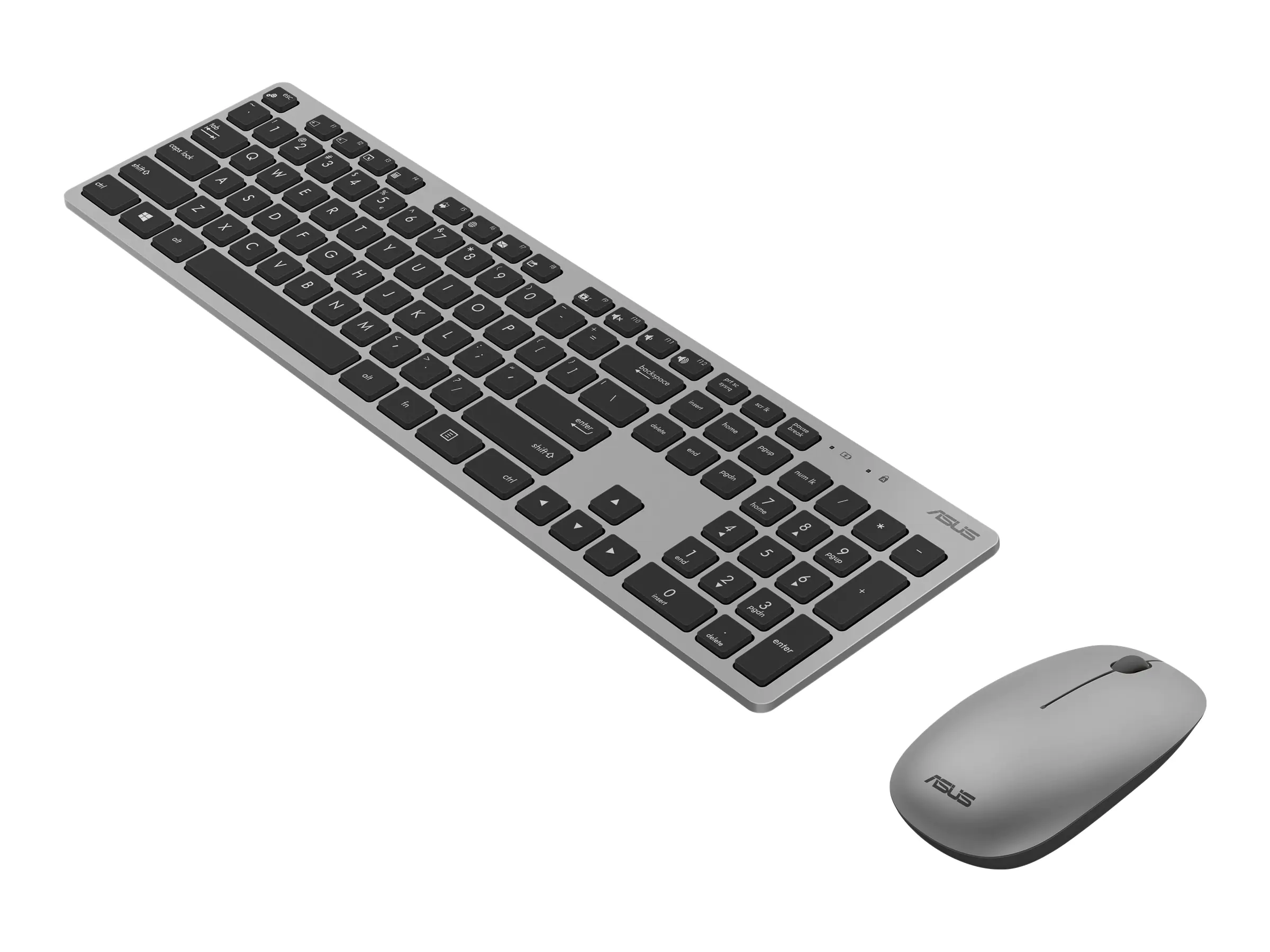 ASUS W5000 - Tastatur-und-Maus-Set - kabellos - 2.4 GHz - QWERTZ - Deutsch - Grau