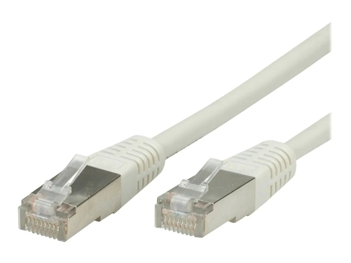 VALUE - Patch-Kabel - RJ-45 (M) zu RJ-45 (M) - 1 m - FTP - CAT 5e - geformt - Grau