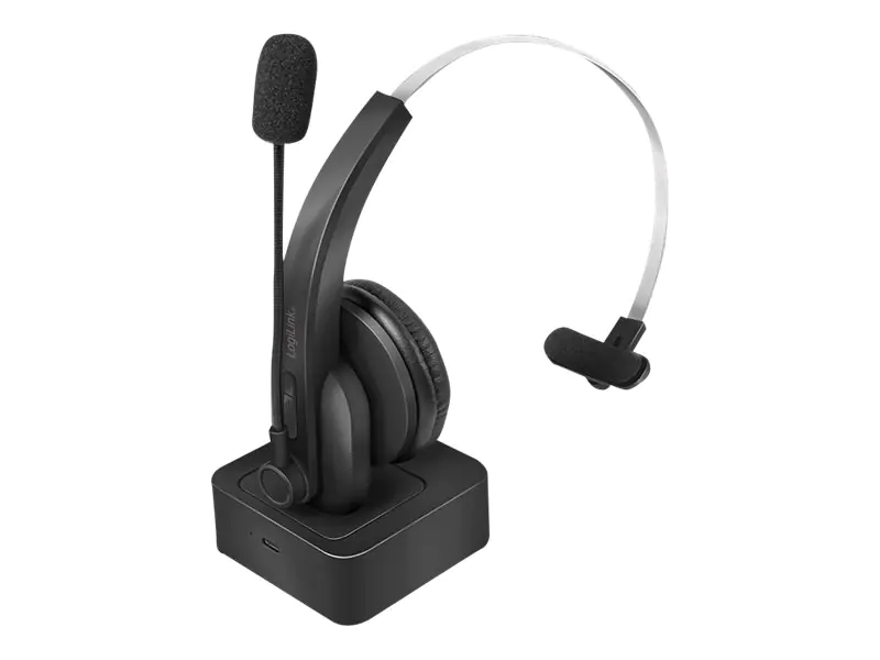 LogiLink - Headset - On-Ear - Bluetooth - kabellos - Schwarz