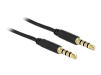 Delock - Headset-Kabel - 4-poliger Mini-Stecker männlich zu 4-poliger Mini-Stecker männlich - 50 cm - Schwarz