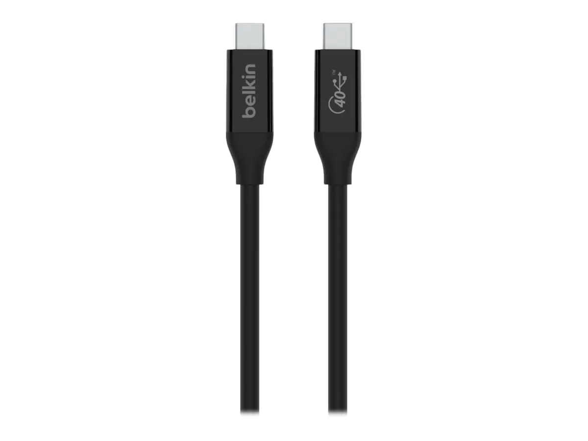 Belkin CONNECT - USB-Kabel - 24 pin USB-C (M) zu 24 pin USB-C (M) - USB 2.0 / USB 3.2 / USB4 / Thunderbolt 3 - 80 cm - USB-Stromversorgung (100 W)