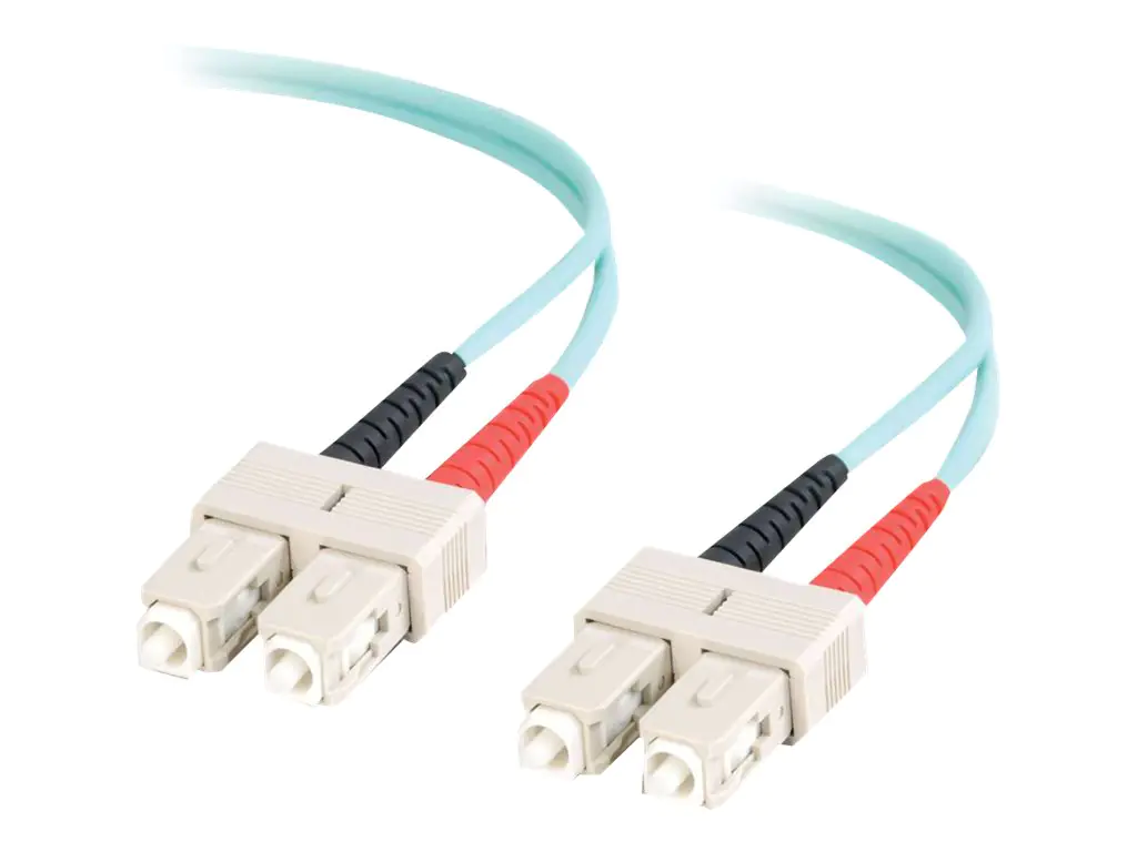 C2G SC-SC 10Gb 50/125 OM3 Duplex Multimode PVC Fiber Optic Cable (LSZH) - Netzwerkkabel - SC multi-mode (M) bis SC multi-mode (M) - 1 m - Glasfaser - Duplex - 50/125 Mikrometer - OM3 - halogenfrei - Aquamarin