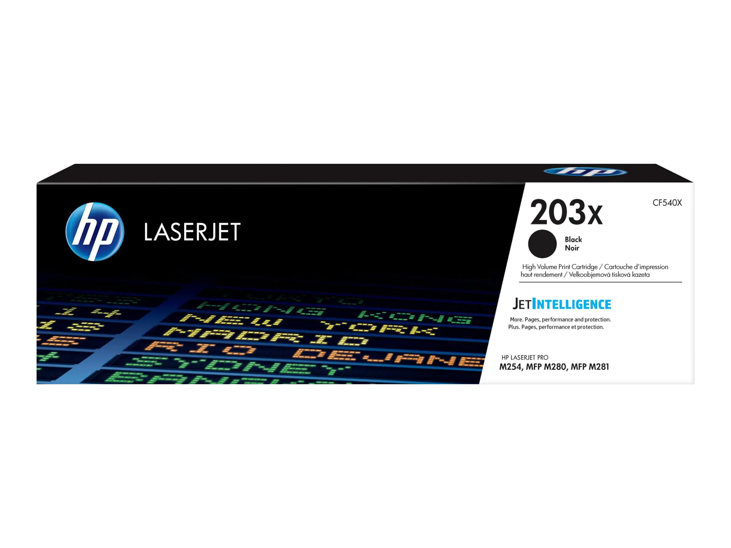 HP 203X - Hohe Ergiebigkeit - Schwarz - Original - LaserJet - Tonerpatrone (CF540X) - für Color LaserJet Pro M254dw, M254nw, MFP M280nw, MFP M281cdw, MFP M281fdn, MFP M281fdw HP 203X - Hohe Ergiebigkeit - Schwarz - Original - LaserJet - Tonerpatrone (CF540X) - für Color LaserJet Pro M254dw, M254nw, MFP M280nw, MFP M281cdw, MFP M281fdn, MFP M281fdw