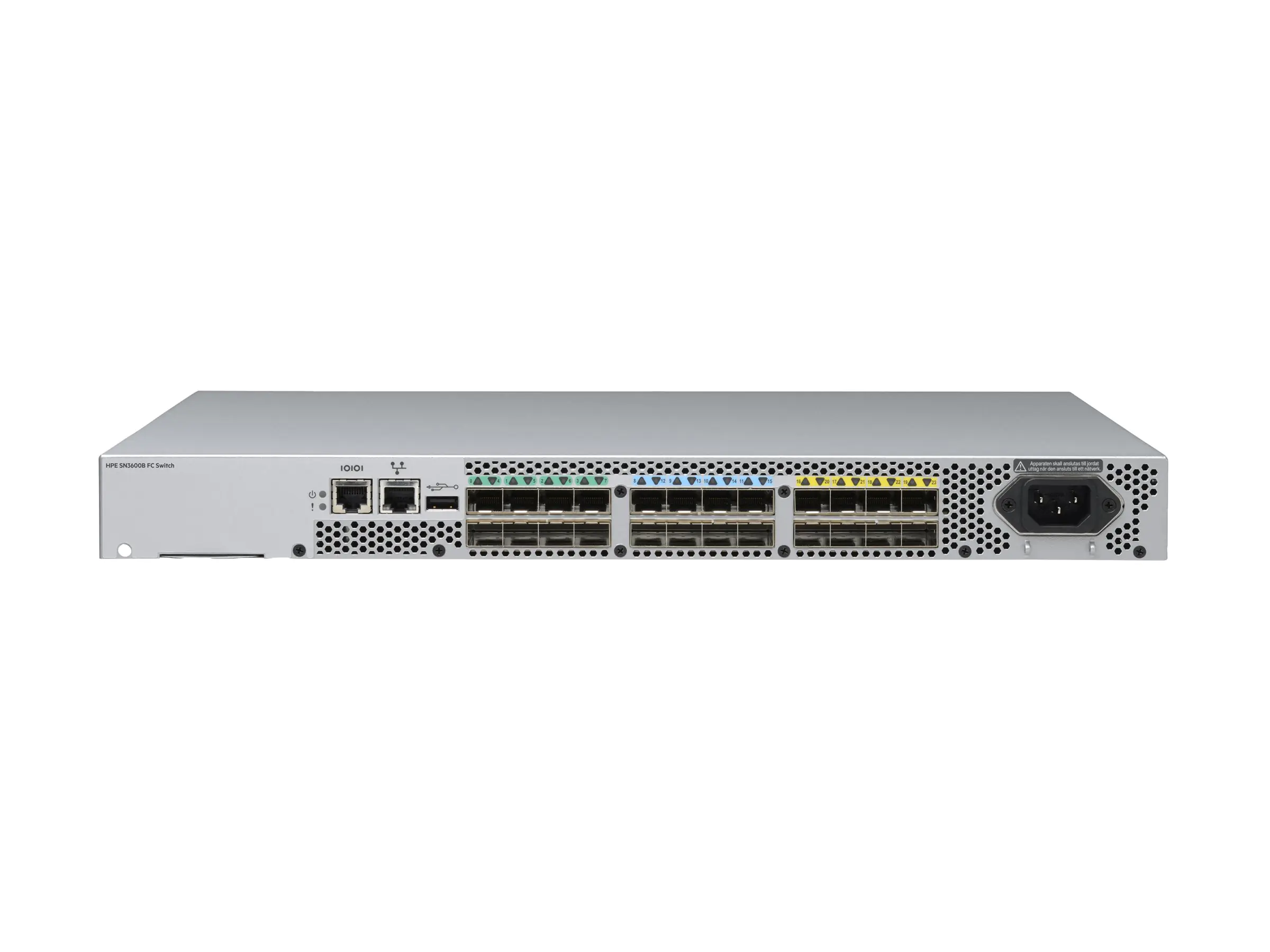 HPE SN3600B 16Gb 24-port/24-port Active Fibre Channel Switch - Switch - managed - 24 x 16Gb Fibre Channel SFP+ - an Rack montierbar
