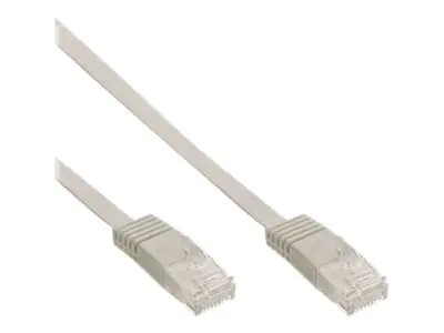 InLine - Patch-Kabel - RJ-45 (M) zu RJ-45 (M) - 3 m - UTP - CAT 6 - geformt, flach - Grau InLine - Patch-Kabel - RJ-45 (M) zu RJ-45 (M) - 3 m - UTP - CAT 6 - geformt, flach - Grau