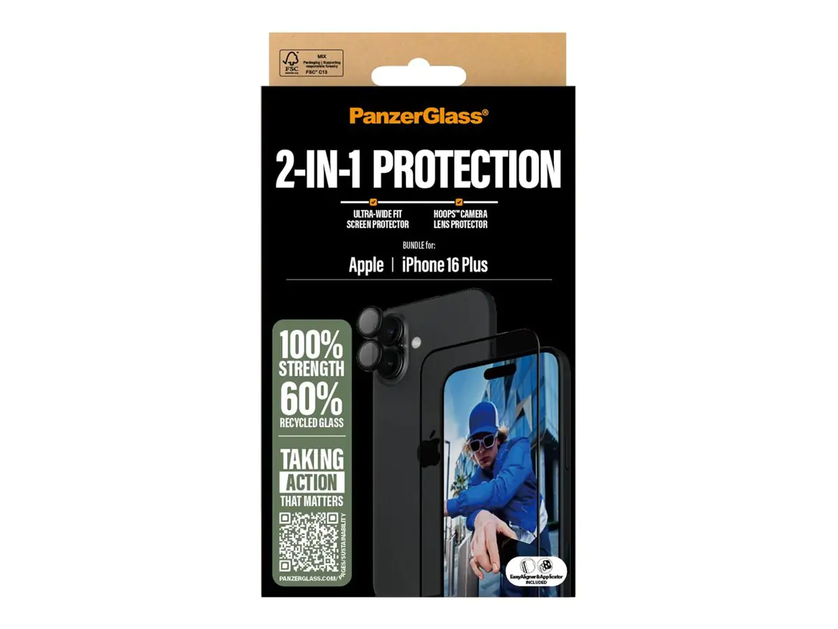 PanzerGlass Bildschirmschutz für Handy - 2 in 1