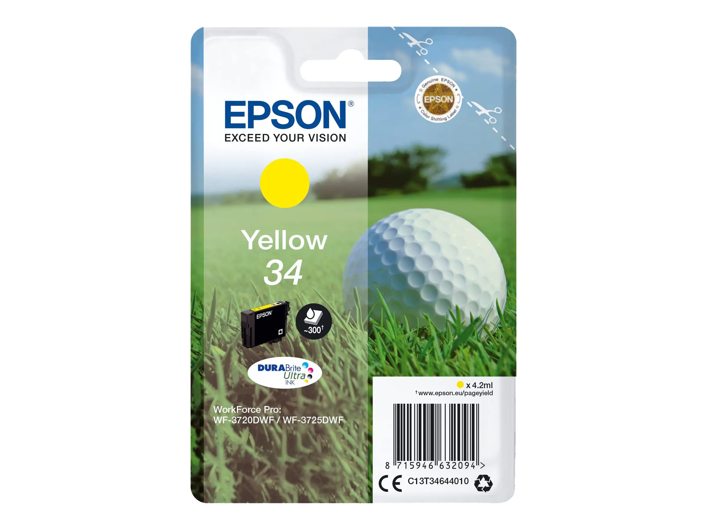 Epson 34 - 4.2 ml - Gelb - original - Blister mit RF C13T34644020