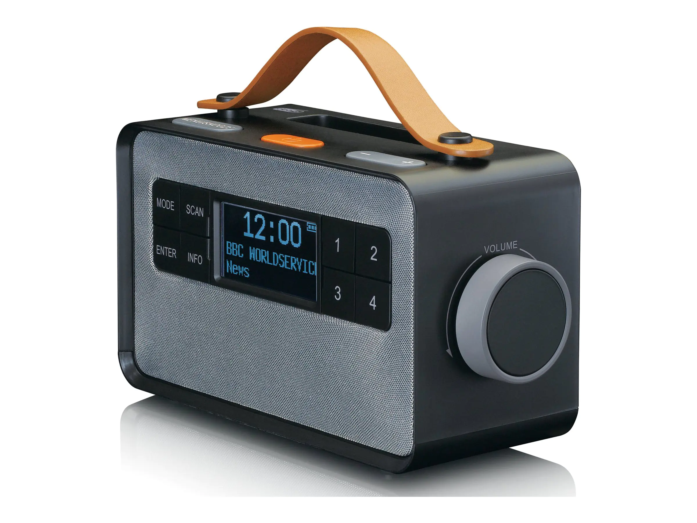 Lenco PDR-065 - Tragbares DAB-Radio - 4 Watt - kein Betriebssystem - Schwarz