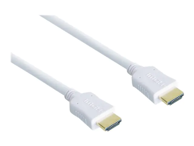 Good Connections - HDMI mit Ethernetkabel - HDMI (M) bis HDMI (M) - 1 m - abgeschirmt - weiß - geformt