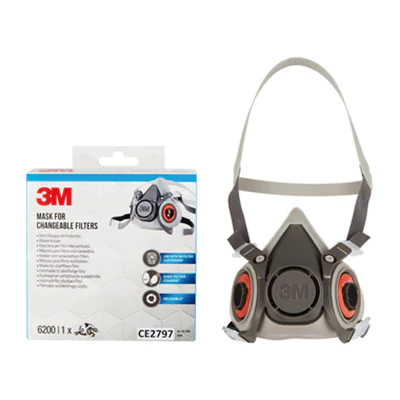 3M Halbmaske 6200PRO M TPE Kunststoff grau 3M Halbmaske 6200PRO M TPE Kunststoff grau
