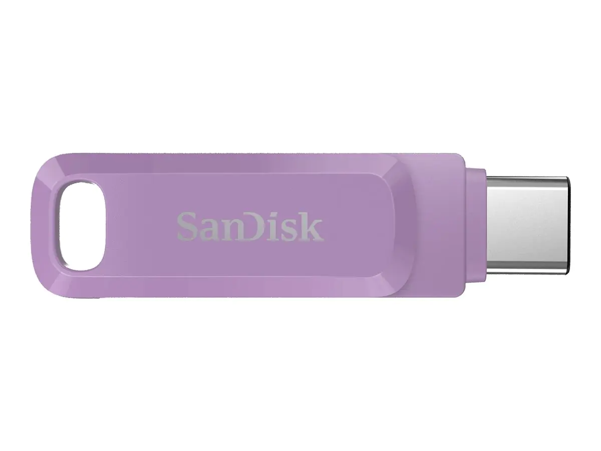 SanDisk Ultra Dual Drive Go - USB-Flash-Laufwerk - 256 GB - USB 3.2 Gen 1 / USB-C - Lavendel SanDisk Ultra Dual Drive Go - USB-Flash-Laufwerk - 256 GB - USB 3.2 Gen 1 / USB-C - Lavendel