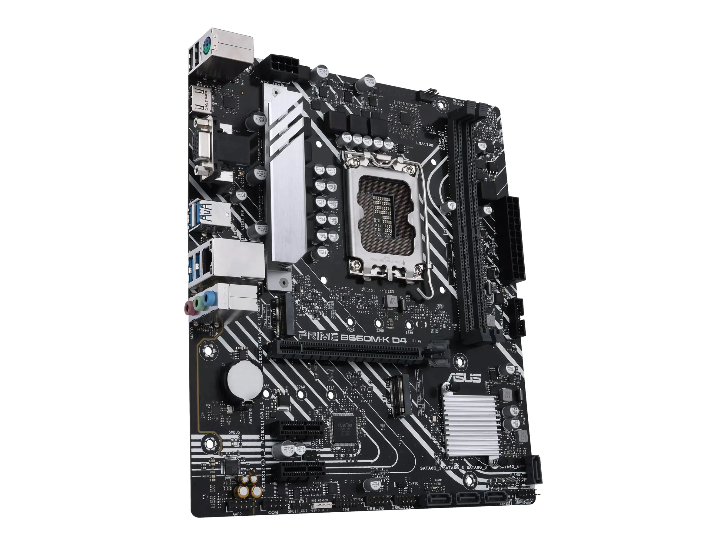 ASUS PRIME B660M-K D4 - Motherboard - micro ATX - LGA1700-Sockel - B660 Chipsatz - USB 3.2 Gen 1 - Gigabit LAN - Onboard-Grafik (CPU erforderlich) - HD Audio (8-Kanal)