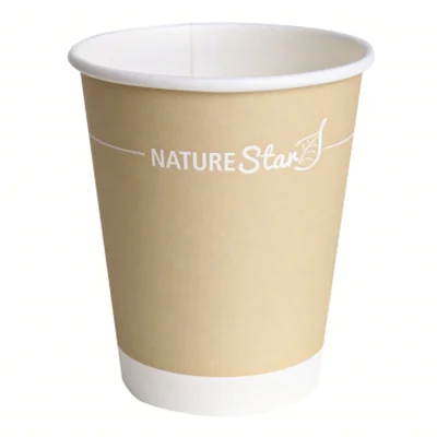 NATURE Star Trinkbecher Only Paper Einweg 150ml Hartpapier hellbraun 50 St./Pack.