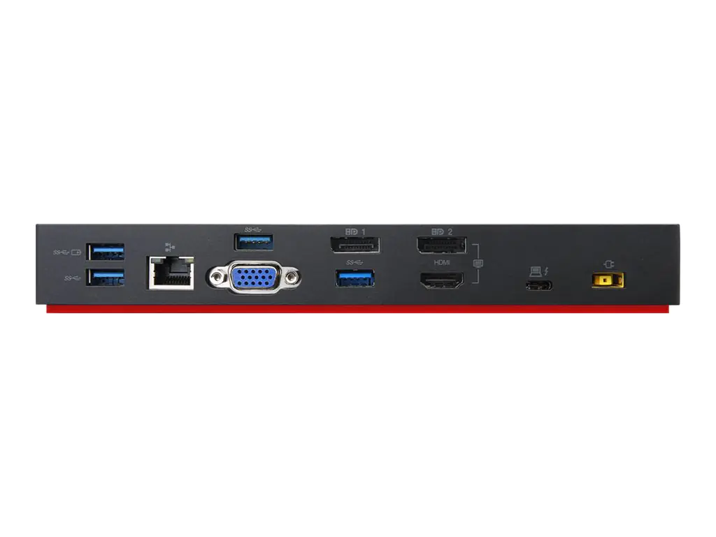 Lenovo ThinkPad Thunderbolt 3 Dock - Port Replicator - Thunderbolt 3 - VGA, HDMI, 2 x DP - GigE - 135 Watt - Vietnam, Europa - für ThinkPad P51s; P52s; T25; T470; T470s; T480; T480s; T570; T580; X1 Carbon; X1 Tablet; X1 Yoga; X280; X380 Yoga; ThinkPad Yog