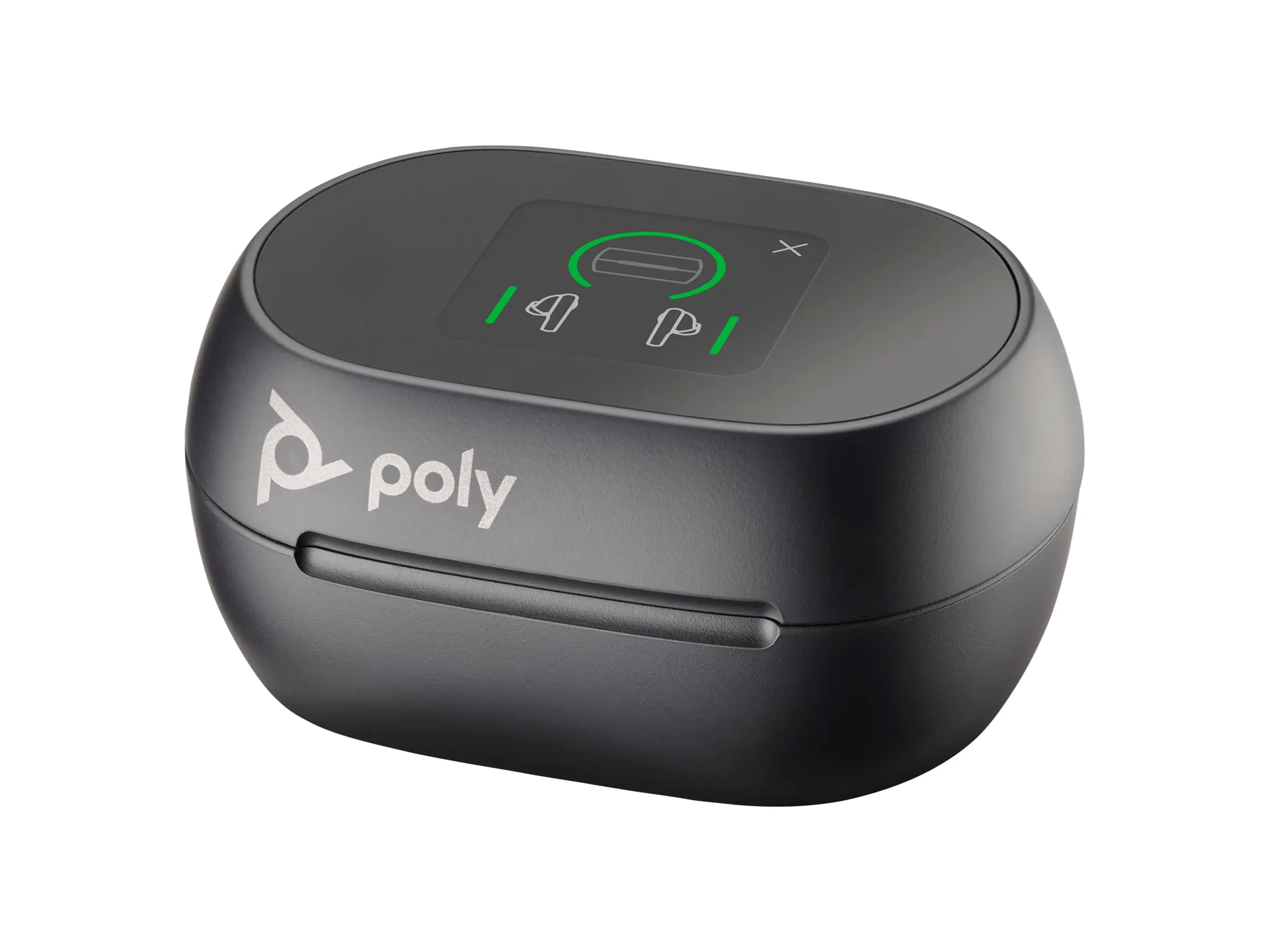 Poly Voyager Free 60+ - True Wireless-Kopfhörer mit Mikrofon - im Ohr - Bluetooth - aktive Rauschunterdrückung - Adapter USB-A via Bluetooth, 3,5 mm Stecker - Carbon Black - Certified for Zoom Rooms
