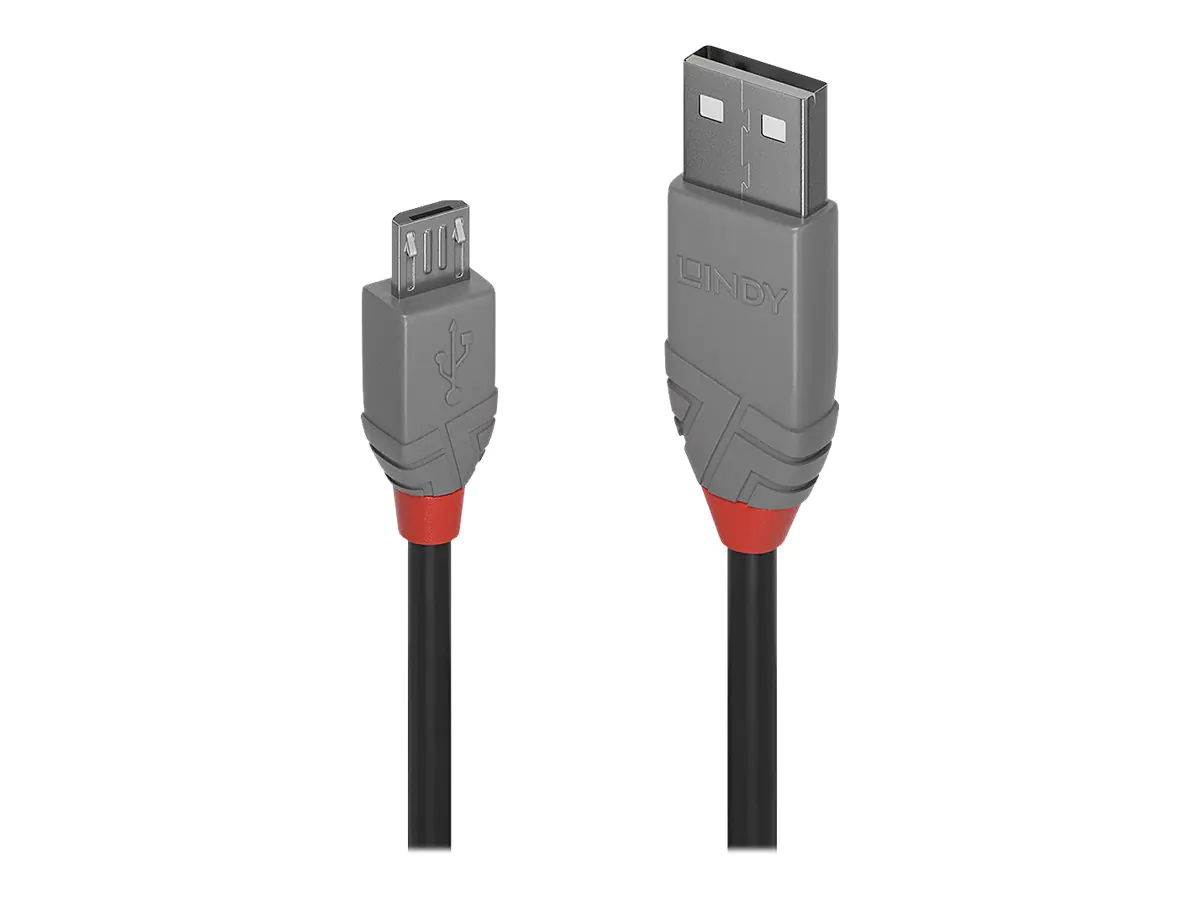 Lindy Anthra Line - USB-Kabel - USB (M) zu Micro-USB Typ B (M) - USB 2.0 - 2 m - rund - Schwarz Lindy Anthra Line - USB-Kabel - USB (M) zu Micro-USB Typ B (M) - USB 2.0 - 2 m - rund - Schwarz