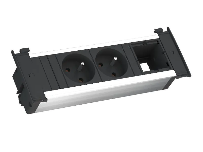 Bachmann KAPSA - Steckdosenleiste - Ausgangsanschlüsse: 2 - 2 m - Deutschland - Schwarz, eloxiertes Aluminium Bachmann KAPSA - Steckdosenleiste - Ausgangsanschlüsse: 2 - 2 m - Deutschland - Schwarz, eloxiertes Aluminium