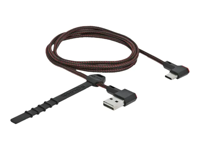 Delock Easy - USB-Kabel - USB (M) links/rechts abgewinkelt, umkehrbar zu USB-C (M)