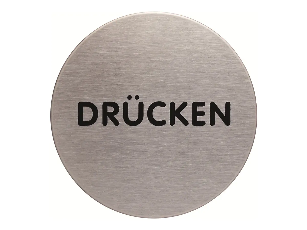 DURABLE Piktogramm PICTO 490061 DRÜCKEN metallic silber