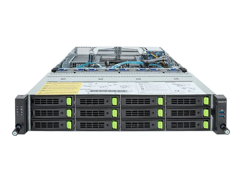 Gigabyte R283-S94 (rev. AAD1) - Server - Rack-Montage - 2U - zweiweg - keine CPU - RAM 0 GB - SATA/PCI Express - Hot-Swap 6.4 cm, 8.9 cm (2.5", 3.5") 6NR283S94DR000AAD1
