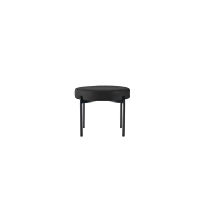 PAPERFLOW Hocker GAIA rund Kunstleder sw/sw GBRC.01.01