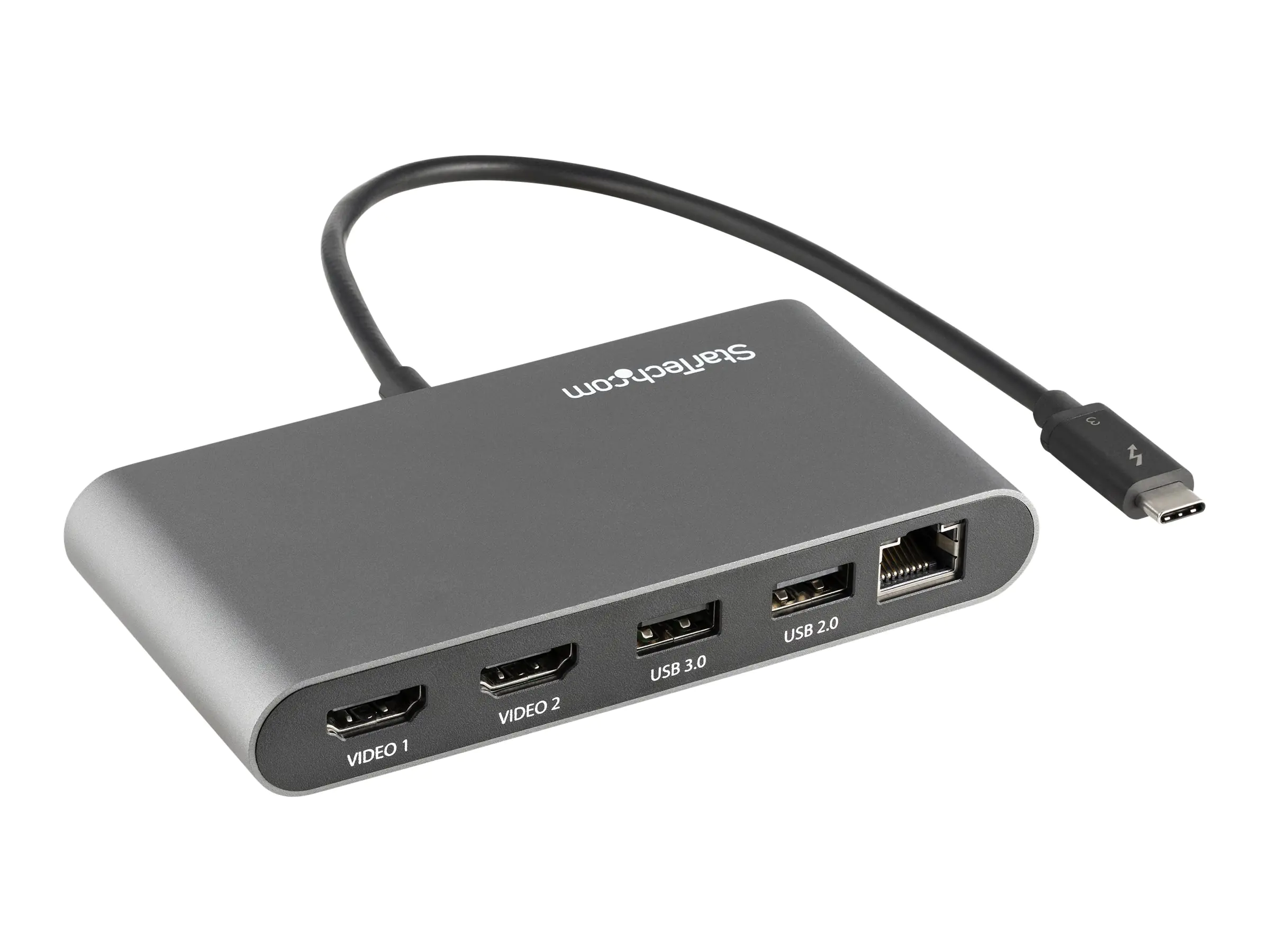 StarTech Thunderbolt 3 Mini Dock - Mobile TB3-Dockingstation mit dual Monitoren, HDMI 4K 60 Hz - GbE - Dockingstation - Thunderbolt 3 - 2 x HDMI - 1GbE