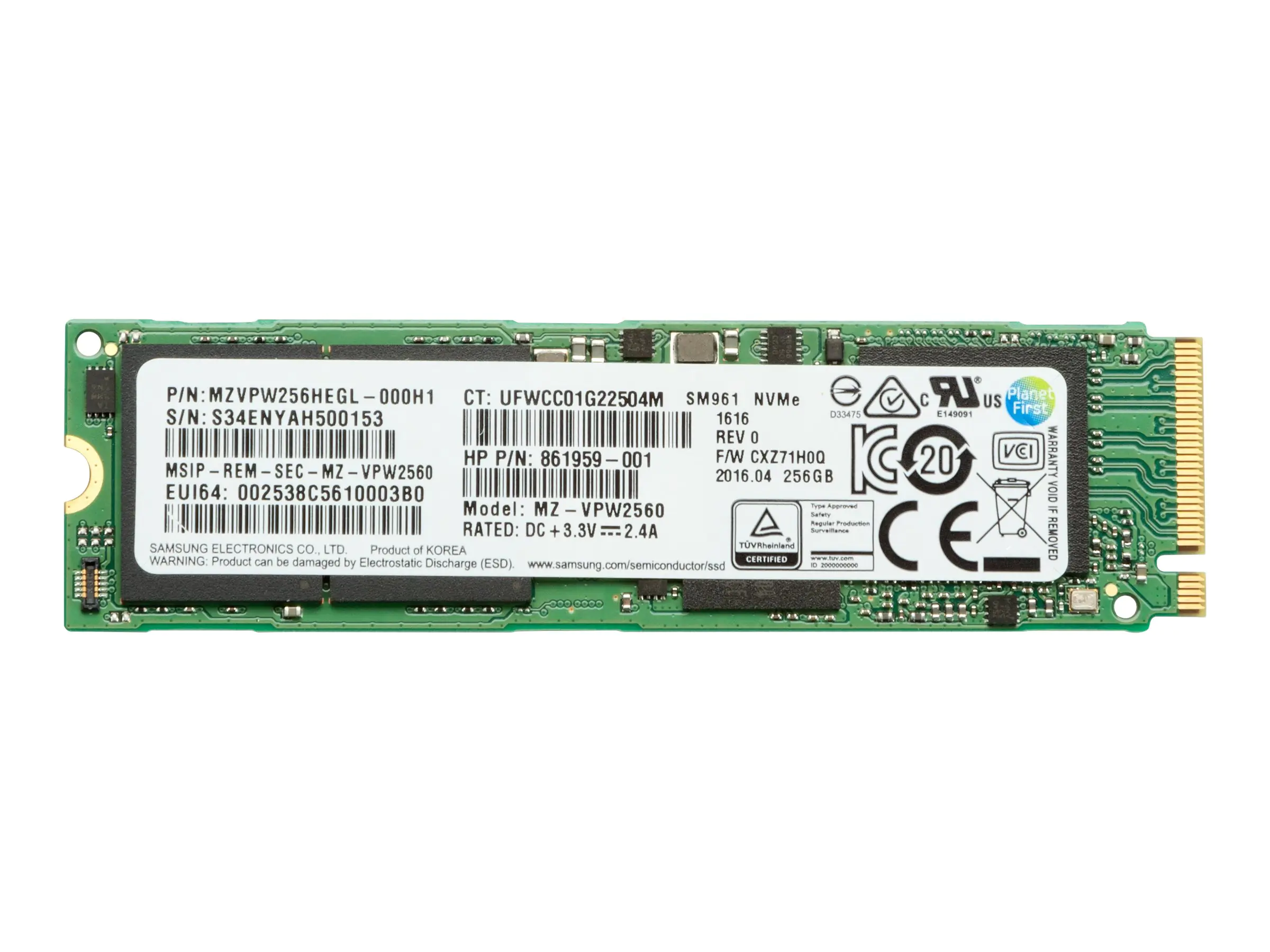 HP Z Turbo Drive - SSD - verschlüsselt - 256 GB - intern - M.2 - Self-Encrypting Drive (SED) 4YZ43AA