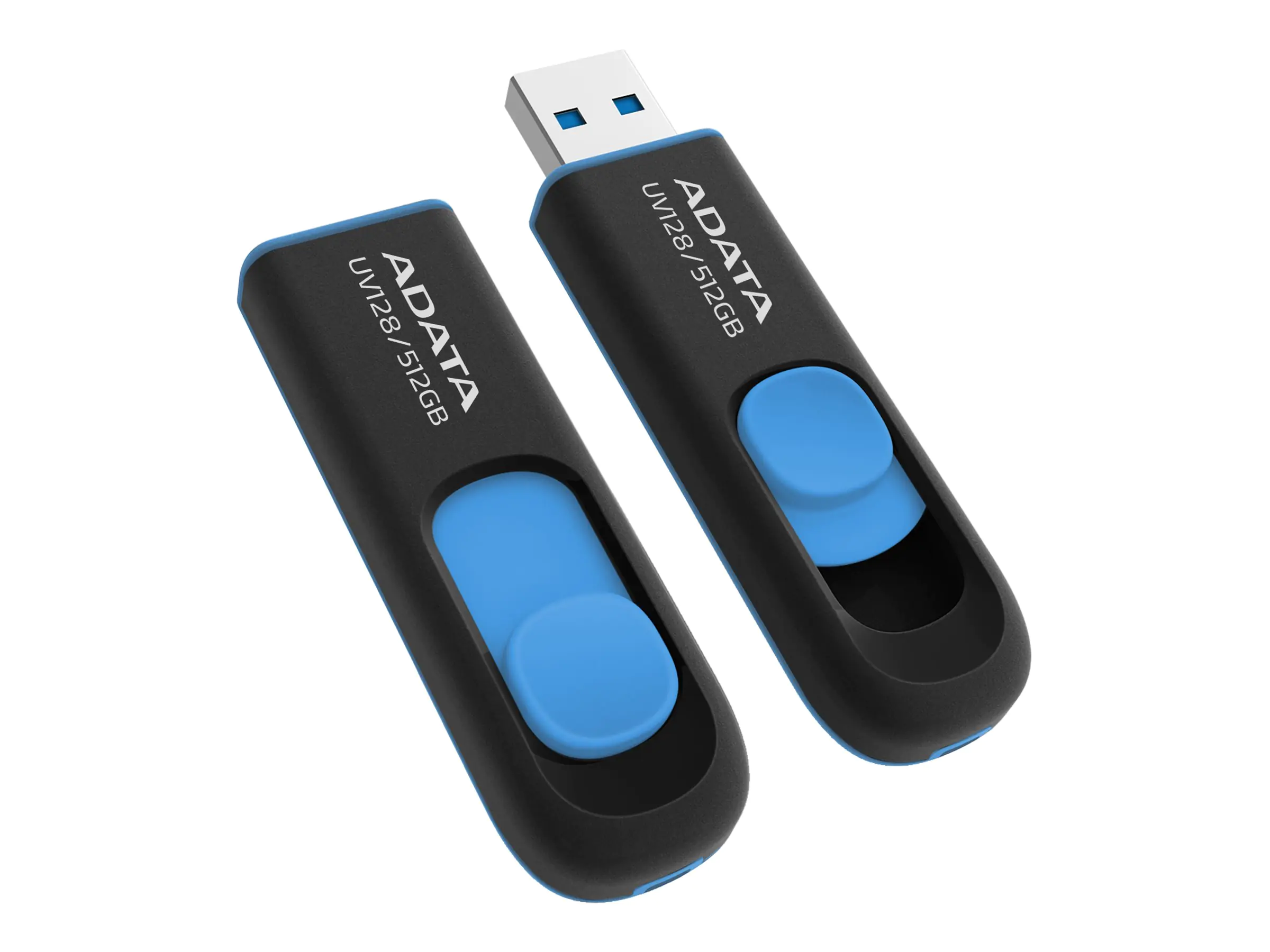 ADATA UV128 - 512 GB - USB Typ-A - 3.2 Gen 1 (3.1 Gen 1) - 100 MB/s - Dia - Schwarz - Blau