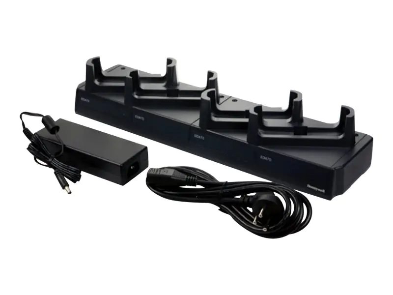 Honeywell Four-bay Charge Base - Handgerät-Ladeständer und Netzteil - Ausgangsanschlüsse: 4 - Europa - für ScanPal EDA70