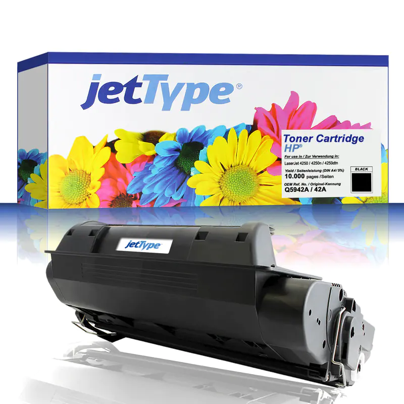 jetType Toner kompatibel zu HP Q5942A 42A schwarz 10.000 Seiten 1 Stück jetType Toner kompatibel zu HP Q5942A 42A schwarz 10.000 Seiten 1 Stück