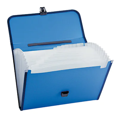Fächertasche DIN A4 12Fächer Polypropylen blau Fächertasche DIN A4 12Fächer Polypropylen blau