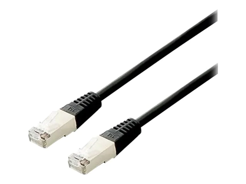 equip - Patch-Kabel - RJ-45 (M) zu RJ-45 (M) - 25 cm - S/FTP - CAT 6a - halogenfrei, verseilt - Schwarz
