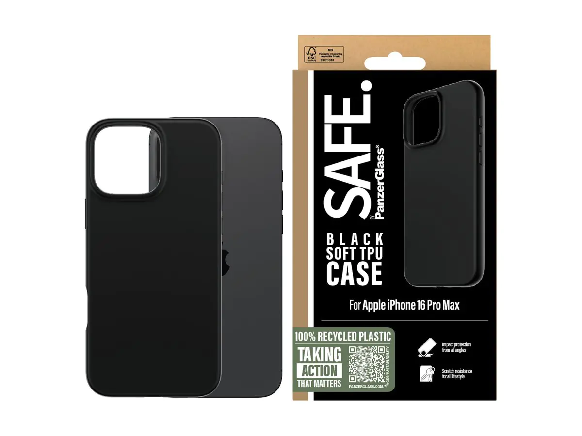 PanzerGlass SAFE. by PanzerGlass - Hintere Abdeckung für Mobiltelefon - 100 % recyceltes ther