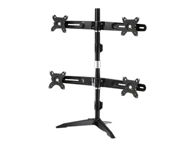 Aavara DS400 - Aufstellung - für 4 LCD-Anzeigen - Aluminium, Stahl - Bildschirmgröße: 38-61 cm (15"-24") - Schreibtisch