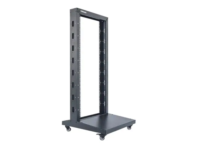 Intellinet Network Rack, Open Frame (2-Post), 26U, Usable Width 580mm, Black, Flatpack, Max 300kg, 19", Three Year Warranty - Schrank offener Rahmen - 2 Pfosten - Schwarz, RAL 9005 - 26U - 48.3 cm (19") 714228