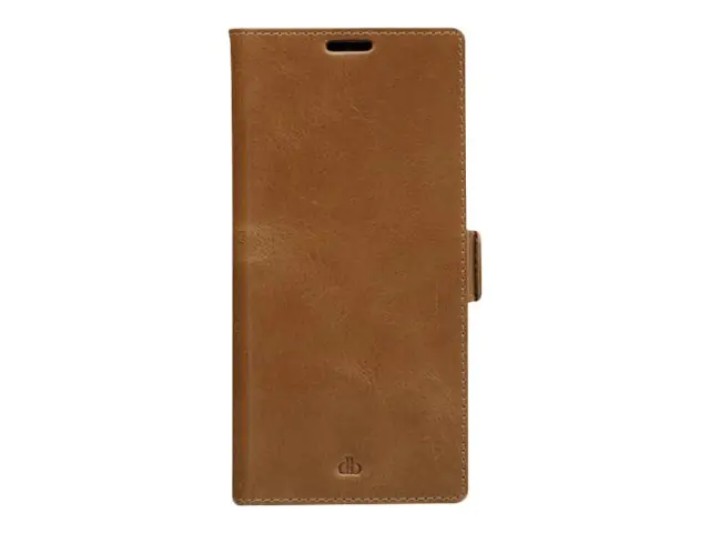 dbramante1928 Copenhagen Slim - Flip-Hülle für Mobiltelefon - genarbtes Leder - Hellbraun - für Samsung Galaxy S22 Ultra