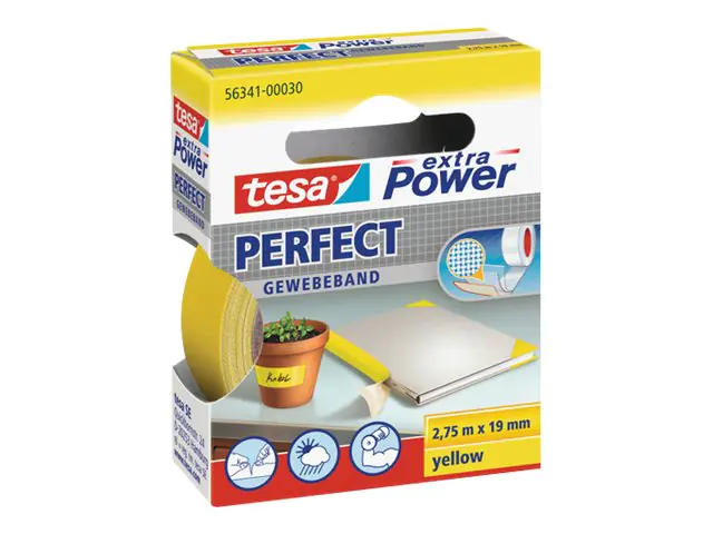 tesa Gewebeband Extra Power Perfect 56341-00030 19mmx2,75m gelb