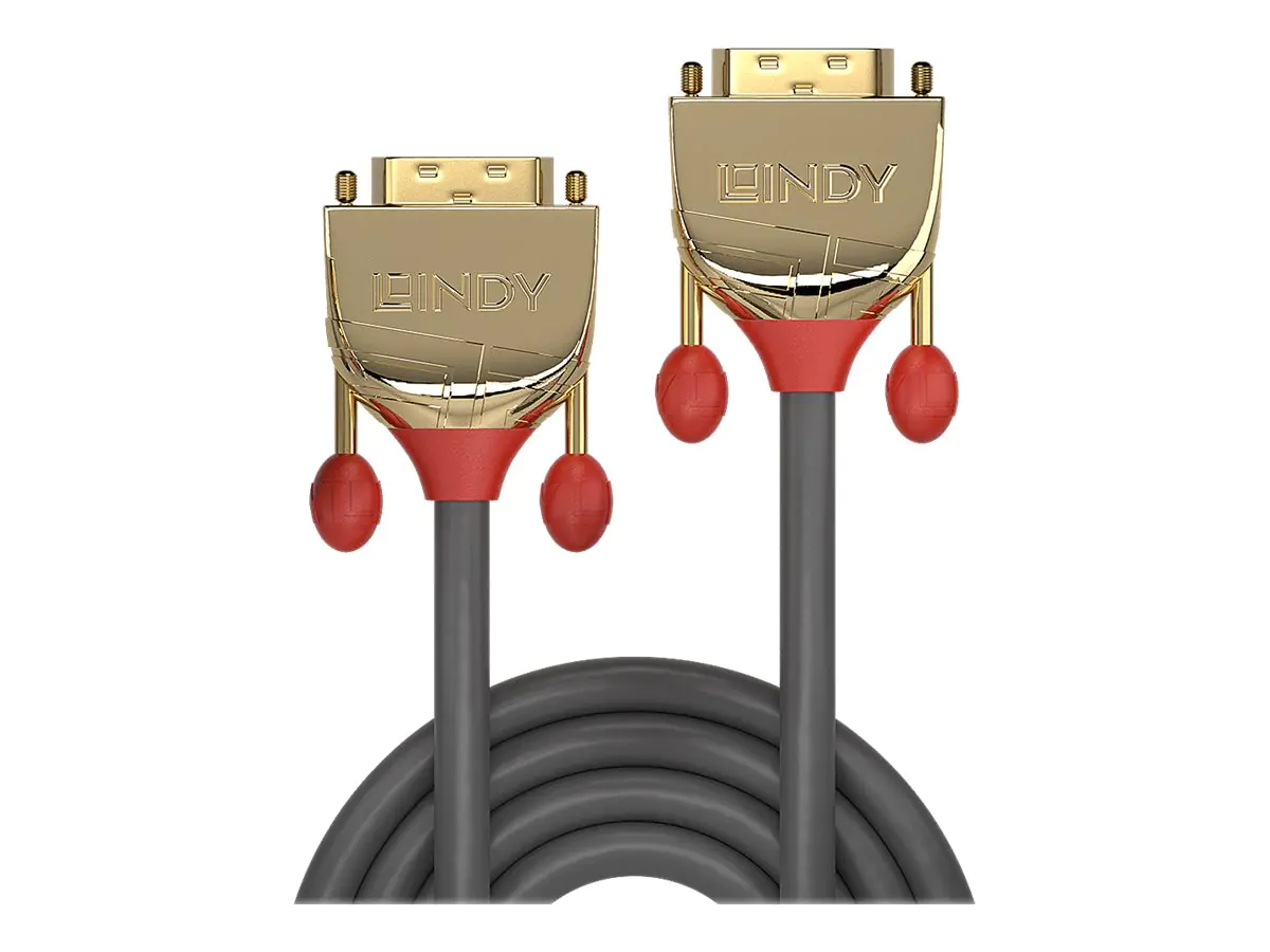 Lindy Gold - DVI-Kabel - Dual Link - DVI-D (M) bis DVI-D (M) - 7.5 m - rund - Grau