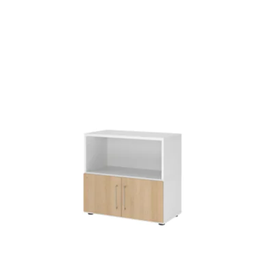 Hammerbacher Regalschrank FlexWall VFW28T1KG/W/E/BS weiss eiche 80.0 x 40.0 VFW28T1KGWEBS