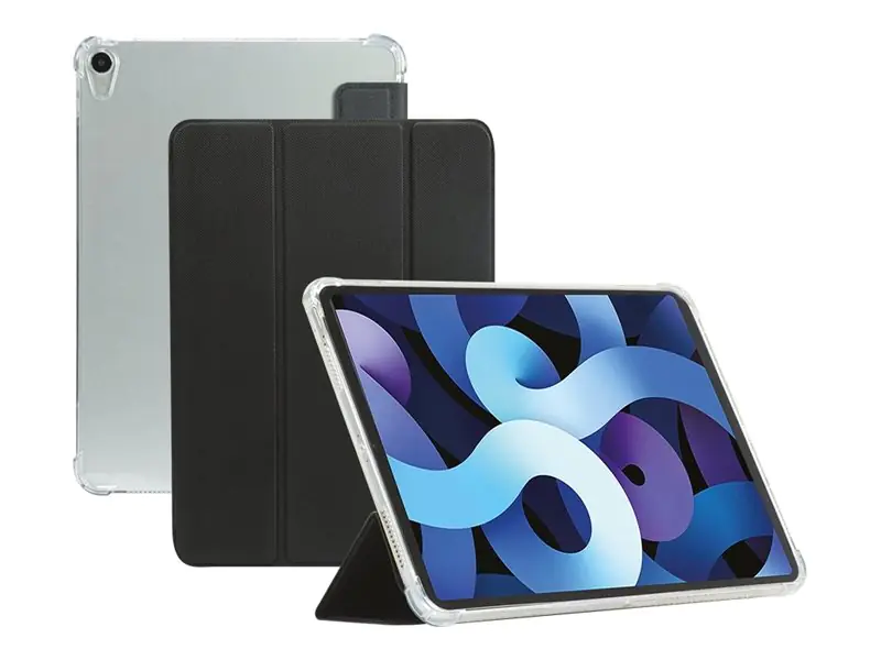 Mobilis EDGE - Flip-Hülle für Tablet - mit Folie und verstärkten Kanten - Schwarz - für Apple 11-in