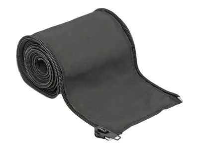 Delock Woven Sleeve with zip fasterner heat-resistant - Geflechtschlauch - 2 m - Schwarz