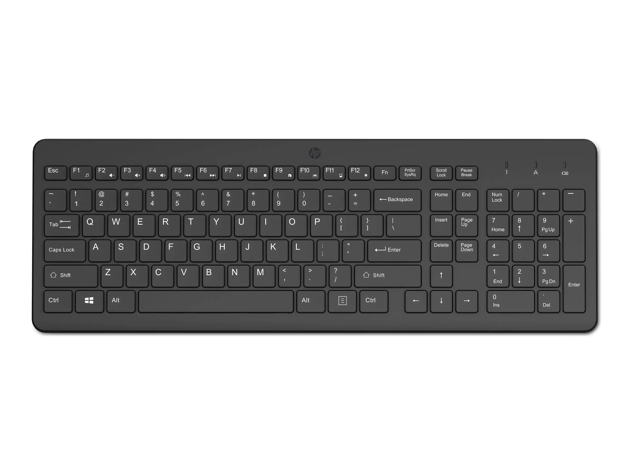 HP 225 - Tastatur - 2,5-Zonen-Layout - kabellos - 2.4 GHz - Deutsch - Schwarz HP 225 - Tastatur - 2,5-Zonen-Layout - kabellos - 2.4 GHz - Deutsch - Schwarz