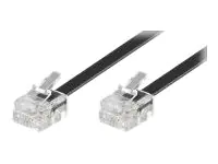goobay - Telefonkabel - RJ-11 (M) bis RJ-11 (M) - 6 m - Schwarz